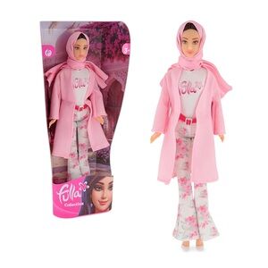 Fulla Collection Modest Fashion Doll in Pink Floral Outfit